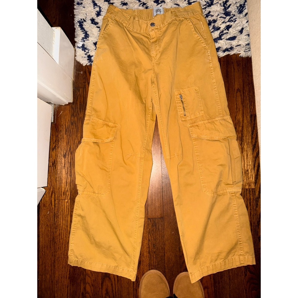 BDG Urban Outfitters Cargo Pants Women’s Utility Baggy Relaxed Fit Mustard s 6